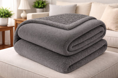 Lazzaro King Fleece Blanket For Sofa 290 Gsm Premium Brushed Microfiber Flannel Fluffy Warm Lightweight Solid Throw - image 1