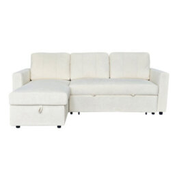 Aspire Nexis Corner Sofa Bed With Storage, Chaise On The Left, Natural - thumbnail 2