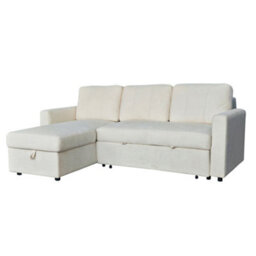 Aspire Nexis Corner Sofa Bed With Storage, Chaise On The Left, Natural - thumbnail 7