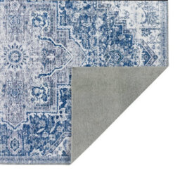Persian Blue Rug, Floral Rug, Geometric Rug, Easy To Clean Rug, Traditional Rug For Bedroom, & Diningroom-160Cm X 230Cm - thumbnail 2