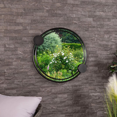Charles Bentley Warsaw Round Garden Mirror Weather Resistant - image 1