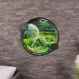 Charles Bentley Warsaw Round Garden Mirror Weather Resistant - thumbnail 2