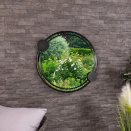 Charles Bentley Warsaw Round Garden Mirror Weather Resistant - thumbnail 1