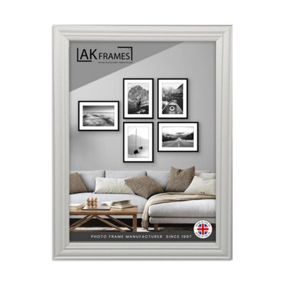 "AK Frames 11X8.5"" Classic Light Grey Modern Picture Frame - Poster Frame For Photos, Prints And Wall Art - Elegant Home Decor" - image 1
