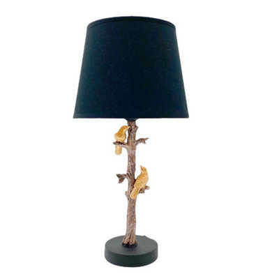 Minster 9 Inch Black Shade Table Lamp - L22 X W22 X H44 Cm - image 1