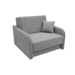 Armchair Sofa Bed With Guest Sleep Function And Bedding Box Easy 1 Light Grey Bonnell Sprung Compact Design For Living Room - thumbnail 2