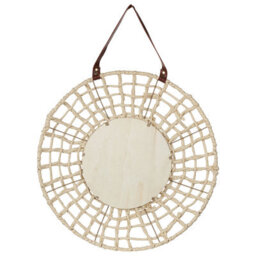 Wyld And Coco Bohonest Round Wall Hanging Mirror With Natural Rope Frame, 60Cm - thumbnail 3
