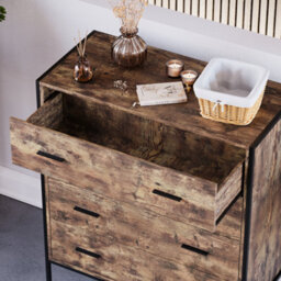 Lassic Vida Designs Brooklyn Dark Wood 4 Drawer Chest (H)990mm (W)830mm (D)400mm - thumbnail 7