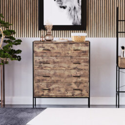 Lassic Vida Designs Brooklyn Dark Wood 4 Drawer Chest (H)990mm (W)830mm (D)400mm - thumbnail 3
