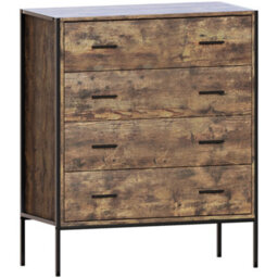 Lassic Vida Designs Brooklyn Dark Wood 4 Drawer Chest (H)990mm (W)830mm (D)400mm - thumbnail 8
