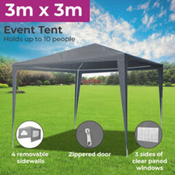 Neo 3X3M Light Weight Event Gazebo 4 Side Panels Outdoor Waterproof Garden Party Tent Marquee Canopy Shelter Coated Steel Frame - thumbnail 5