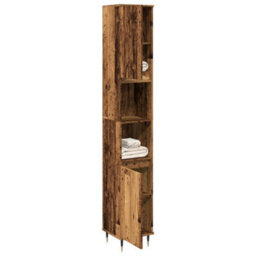 Walplus Bathroom Cabinet Old Wood 30X30X190 Cm Engineered Wood - thumbnail 3