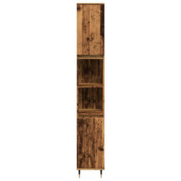 Walplus Bathroom Cabinet Old Wood 30X30X190 Cm Engineered Wood - thumbnail 4