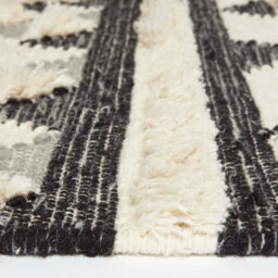 Homescapes Kota Black & Grey Kilim Runner Wool Rug 66 X 200 Cm - thumbnail 4