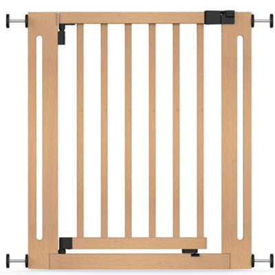 Safetots Wooden Elegance Gate, Natural, 71Cm - 79Cm, Pressure Fit Safety Gate, Baby Gate For Stairs And Doors, Easy Installation - image 1