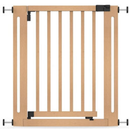Safetots Wooden Elegance Gate, Natural, 71Cm - 79Cm, Pressure Fit Safety Gate, Baby Gate For Stairs And Doors, Easy Installation - thumbnail 1