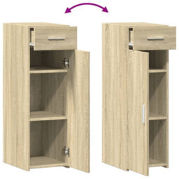 Berkfield Sideboard Sonoma Oak 30X42.5X93 Cm Engineered Wood - thumbnail 7