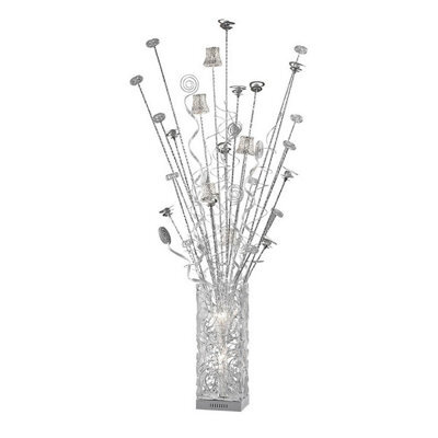 Luminosa Lighting Luminosa (Dh) Koil Floor Lamp 7 Light G4 Aluminium/white/crystal, Not Led/cfl Compatible - image 1