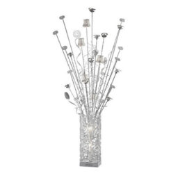 Luminosa Lighting Luminosa (Dh) Koil Floor Lamp 7 Light G4 Aluminium/white/crystal, Not Led/cfl Compatible