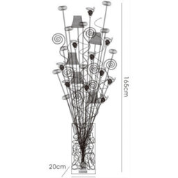 Luminosa Lighting Luminosa (Dh) Koil Floor Lamp 7 Light G4 Aluminium/white/crystal, Not Led/cfl Compatible - thumbnail 3