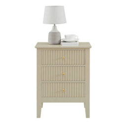 Melody Maison Pair Of 3 Drawer Bedside Tables - Hales Taupe Range - thumbnail 9