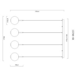 Luminosa Lighting Luminosa Lacy Bar Pendant Ceiling Light Matt Black, Smoke Glass Shades, 4X Led 3000K - thumbnail 6