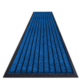 Imperial Rooms Dirt Absorbent Black Rubber Mat Non Slip Washable Striped Barrier Mat 0.8M X 3M - thumbnail 1