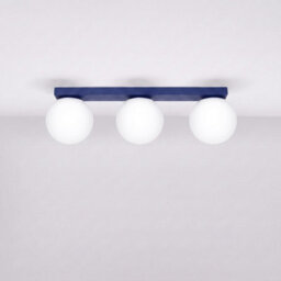 Sollux Lighting Yoli Steel/glass Ultramarine 3 Lights Minimalist Ceiling Lamps - thumbnail 2