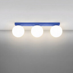 Sollux Lighting Yoli Steel/glass Ultramarine 3 Lights Minimalist Ceiling Lamps - thumbnail 3