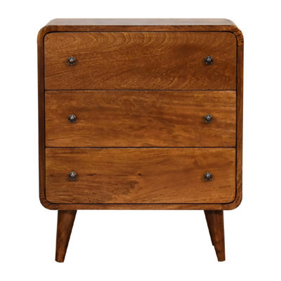 Artisan Furniture Solid Wood Mini Curved Chestnut Chest - image 1