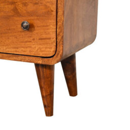 Artisan Furniture Solid Wood Mini Curved Chestnut Chest - thumbnail 7