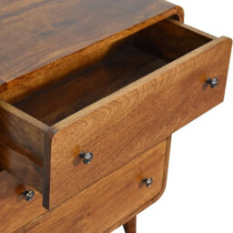 Artisan Furniture Solid Wood Mini Curved Chestnut Chest - thumbnail 6