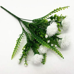 Artificial Dandelion Plants, Plastic Flowers, Shrubs, Bushes, Fake Grass For Weddings, Indoor And Outdoor Use - White, 4 Pack - thumbnail 3