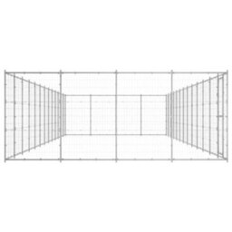 Berkfield Outdoor Dog Kennel Galvanised Steel 53.24 M2 - thumbnail 3