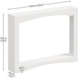 White Narrow Console Table 15Cm Deep - Perfect For Hallways - thumbnail 2