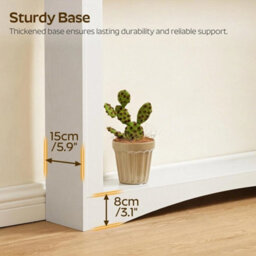 White Narrow Console Table 15Cm Deep - Perfect For Hallways - thumbnail 4