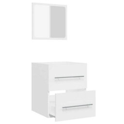 Walplus Bathroom Cabinet With Mirror White 41X38.5X48 Cm Engineered Wood - thumbnail 6