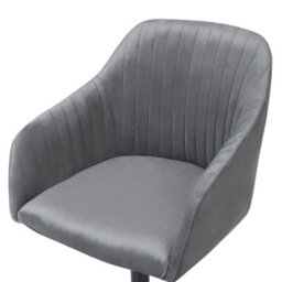 Beliani Modern Desk Chair Venice Velvet Grey - thumbnail 9
