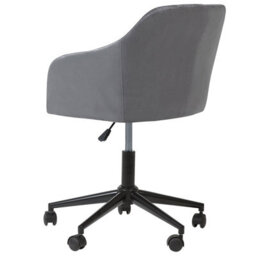 Beliani Modern Desk Chair Venice Velvet Grey - thumbnail 7