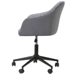 Beliani Modern Desk Chair Venice Velvet Grey - thumbnail 6