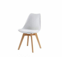 MCC Direct Single Dining Chair With Solid Wooden Legs And Seat Cushion Pad White- Eva By Mcc - thumbnail 2