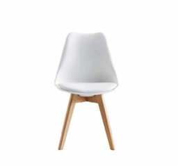 MCC Direct Single Dining Chair With Solid Wooden Legs And Seat Cushion Pad White- Eva By Mcc - thumbnail 3