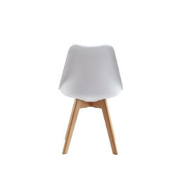 MCC Direct Single Dining Chair With Solid Wooden Legs And Seat Cushion Pad White- Eva By Mcc - thumbnail 5
