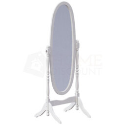 Lassic Vida Designs Nishano White Oval Cheval Full Length Freestanding Mirror - thumbnail 6