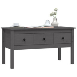 Walplus Coffee Table Grey 102X49X55 Cm Solid Wood Pine - thumbnail 4