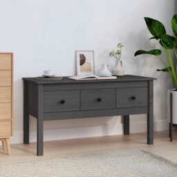 Walplus Coffee Table Grey 102X49X55 Cm Solid Wood Pine