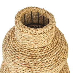 Wyld And Coco Handmade Seagrass Rope Vase Natural Finish For Dried Flowers And Faux Stems, W23 X D23 X H41Cm - thumbnail 5
