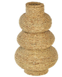 Wyld And Coco Handmade Seagrass Rope Vase Natural Finish For Dried Flowers And Faux Stems, W23 X D23 X H41Cm - thumbnail 1