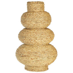 Wyld And Coco Handmade Seagrass Rope Vase Natural Finish For Dried Flowers And Faux Stems, W23 X D23 X H41Cm - thumbnail 3