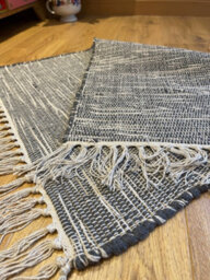 Second Nature Online Hush Hand Loomed Soft Cotton Rug In Muted Colours / 75 X 120 Cm / Dark Grey - thumbnail 3